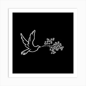 Dove With Flowers Art Print