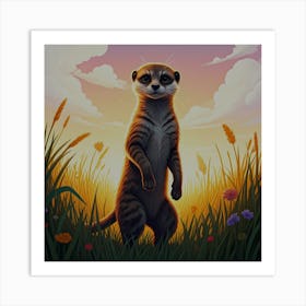 Meerkat Majesty Art Print