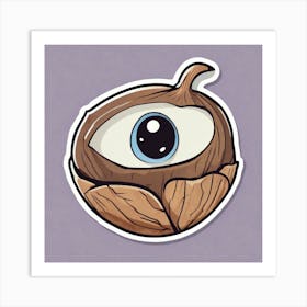 Nuts As A Logo Sticker 2d Cute Fantasy Dreamy Vector Illustration 2d Flat Centered By Tim Bu (7) Art Print