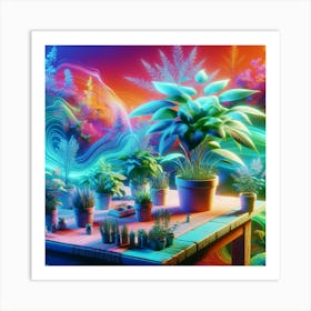 Psychedelic Garden Art Print