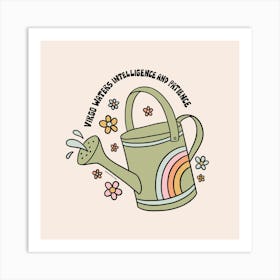 Virgo Watering Can Art Print