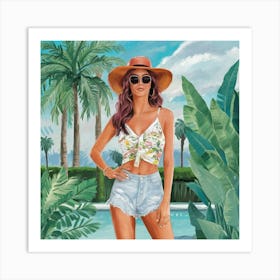 Palm Springs Art Illustration Painting Fashion E8u2e5k5tlws9qci7nahxg Gciuunyqvyccf0wiy2baw Art Print