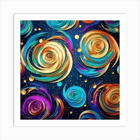 Abstract Swirls Background Art Print
