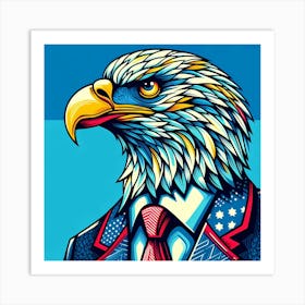 Eagle In Suit Art Print