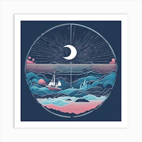 Moon In The Sky Art Print