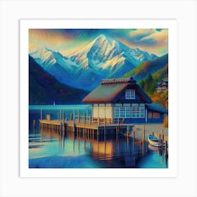 House On The Lake 3 Art Print