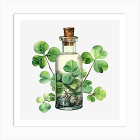 Shamrock In A Bottle 7 Art Print