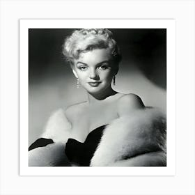 Marilyn Monroe Portrait Vintage Art Print