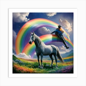 Rainbow Horse 1 Art Print