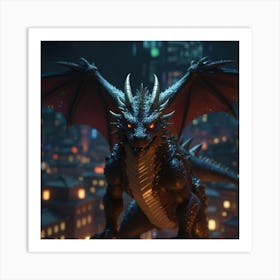 Dragon In The City 1 Art Print