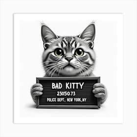 Bad Kitty Art Print