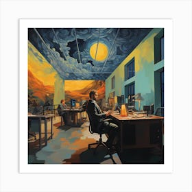 Office workers by Van Gogh's heir Art Print