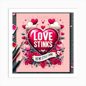 Love Stinks But My Style Stinks Art Print