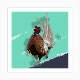 Strutting Pheasant Art Print