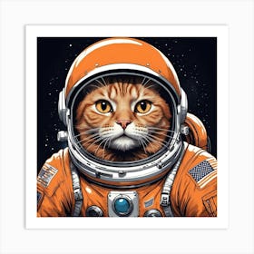 Astronaut Cat 17 Art Print