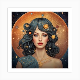 Astrology Girl Art Print