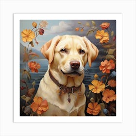 Labrador Retriever dog 3 Art Print