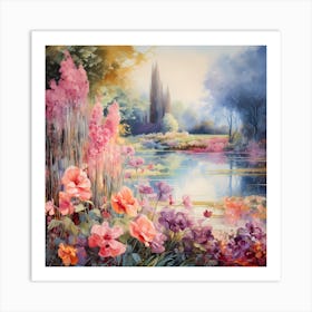 Love's Palette: Dreamy Watercolours Art Print