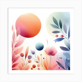 Abstract Floral Background 6 Art Print