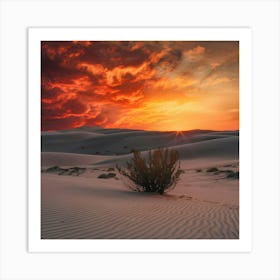 Sunset In The Desert Art Print