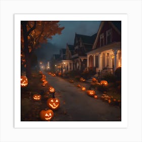 Halloween Street Art Print