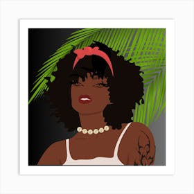 Afro Girl Art Print