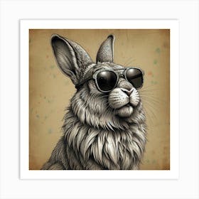 Rabbit In Sunglasses 3 Art Print