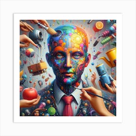 Man'S Head Art Print