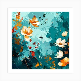 Flowers In The Garden 5 Art Print