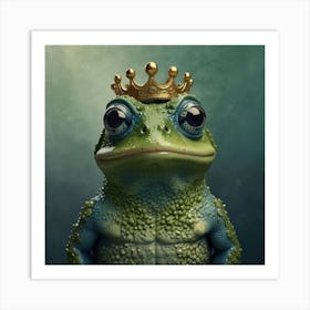 The Regal Prince of Ponds: Reinterpretation of The Frog Prince or the Iron Henry Brother's Grimm Art Print