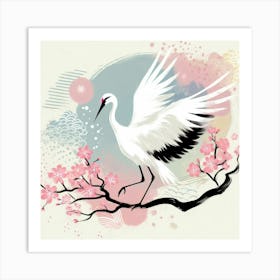 Illustration Crane Art Print