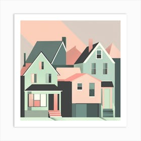 Houses In The City 1 Art Print