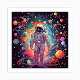 Astronaut Illustration 3 Art Print