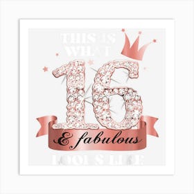 16 & Fabulous I Black Peach Party Group Candid Photo Outfit Art Print