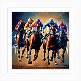 Jockeys Racing 11 Art Print