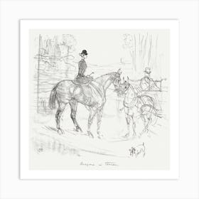 Horsewoman And Cart (1899), Henri de Toulouse-Lautrec Art Print