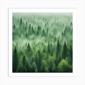 Misty Forest 3 Art Print