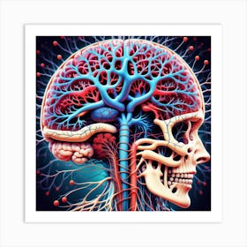 Human Brain Anatomy 7 Art Print