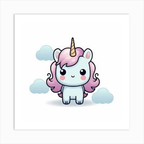 Cute Unicorn 490 Art Print