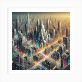 Futuristic City Art Print