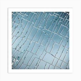 Broken Glass Background 13 Art Print