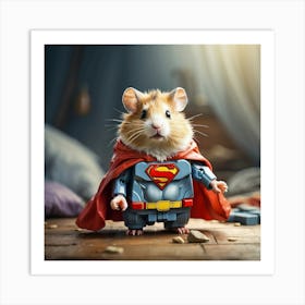 Superman Hamster 12 Art Print
