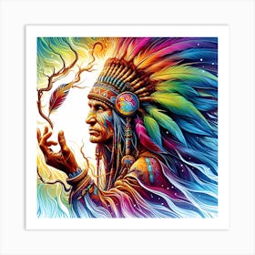 Indian Headdress Art Print