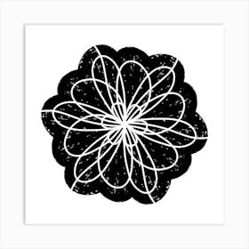 Black And White Flower Art Print