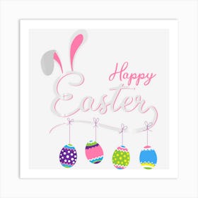 Happy Easter Bunny Eggs Hunting Art Print