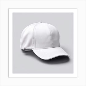 White Baseball Cap 9 Art Print