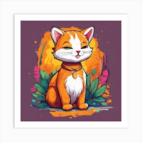 Orange Cat Art Print