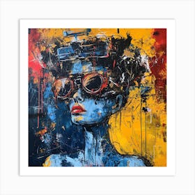 Woman With Goggles 1 Art Print