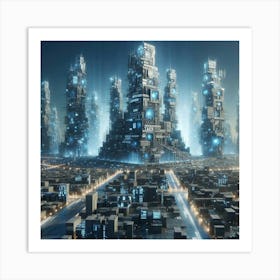 Futuristic City 82 Art Print