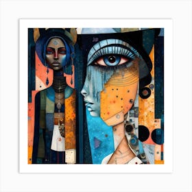 Woman With A Blue Eye Art Print